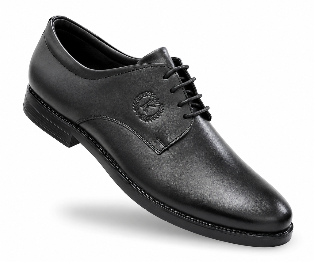 Kingsbridge Men's Handcrafted Genuine Leather Royal Oxford Dress Shoes (Black)