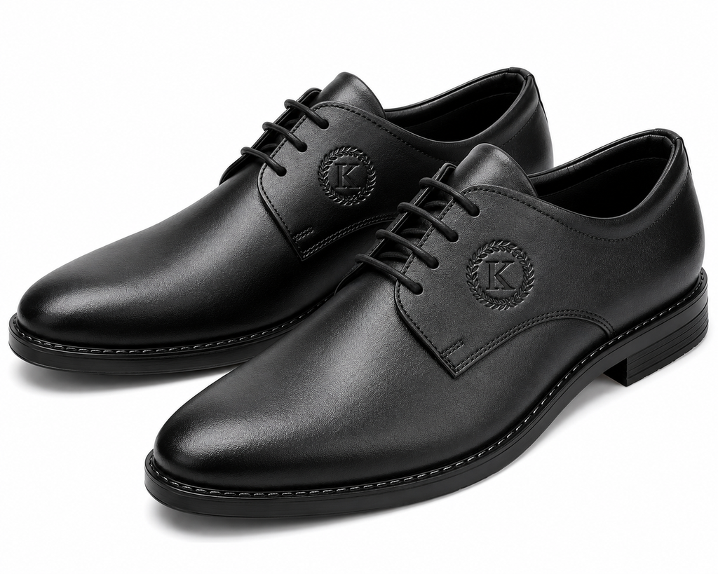 Kingsbridge Men's Handcrafted Genuine Leather Royal Oxford Dress Shoes (Black)